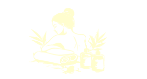 Eine Zeichnung, die eine Massage darstellt. Traditionelle Thai-Massage
